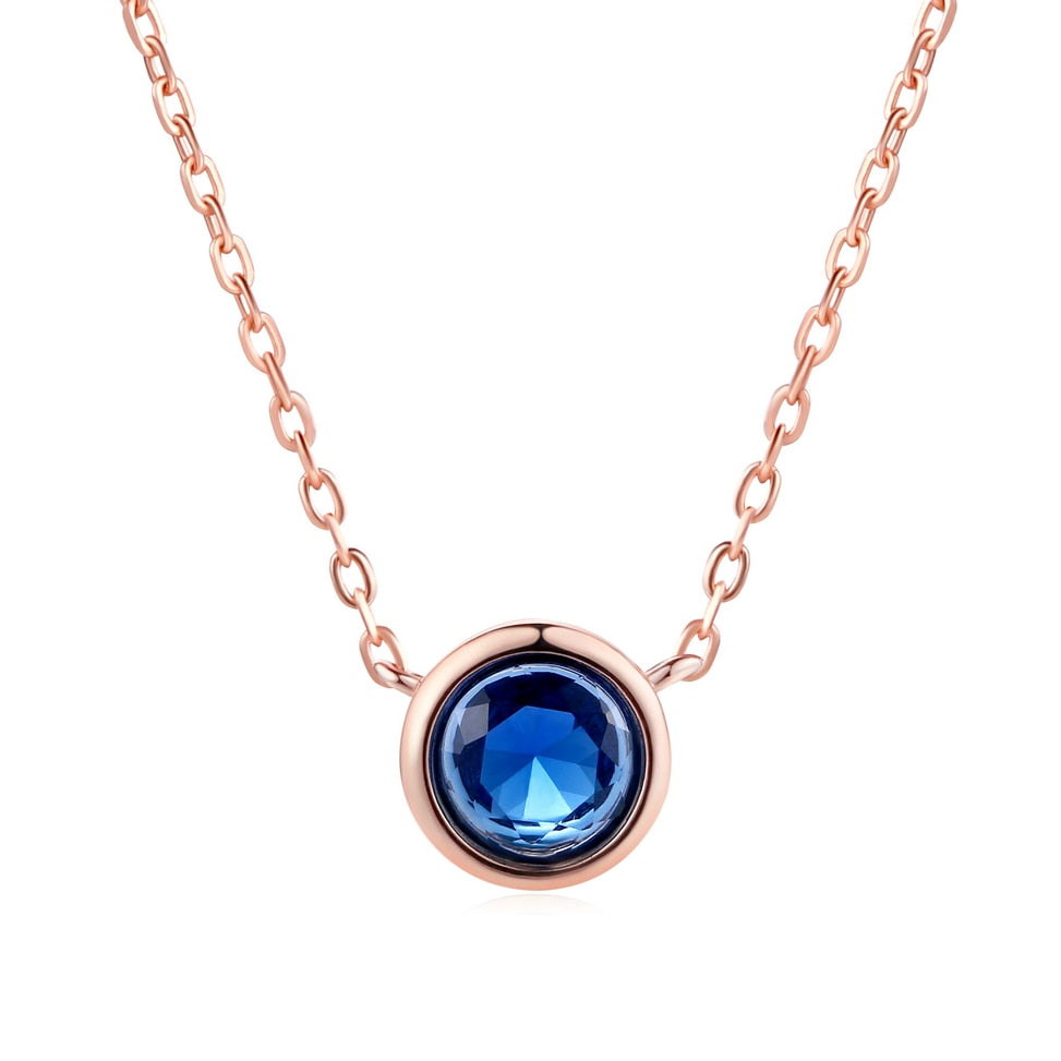 Simply Small Round Zirconia Stone Necklace